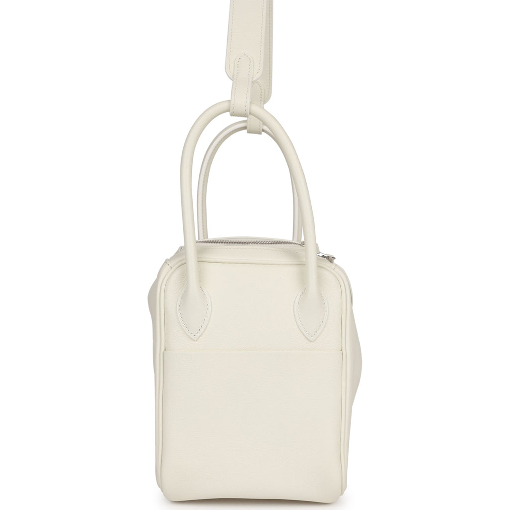 Pre-owned Hermes Lindy 26 White Evercolor Palladium Hardware – Madison  Avenue Couture