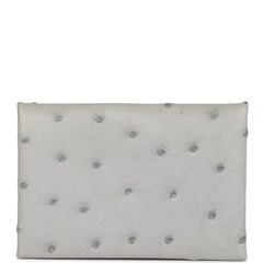 Hermes Calvi Card Holder Gris Perle Ostrich Palladium Hardware