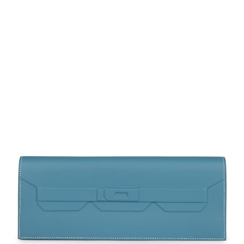 Hermès Kelly Cut Clutch Bag Blue Epsom Leather – ZAK BAGS ©️