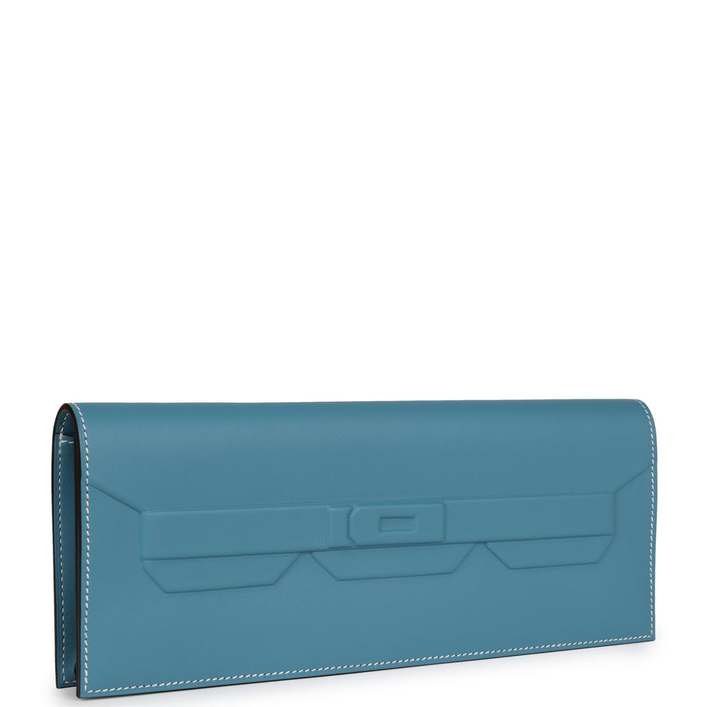 Hermes Shadow Kelly Cut Blue Jean Swift – Madison Avenue Couture