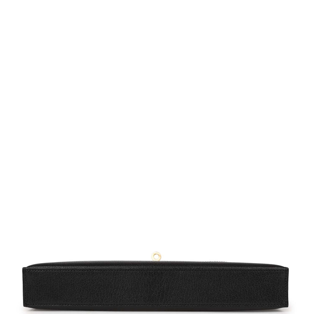 Hermes Kelly Elan Black Chevre Chamkila Gold Hardware – Madison Avenue  Couture