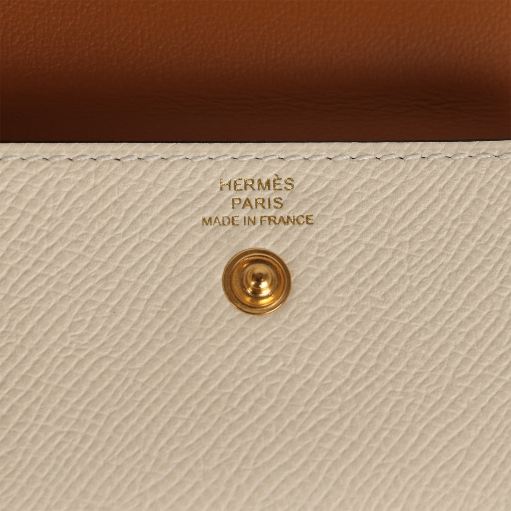 Hermes Kelly Belt White Rose Gold Hardware Brand New With Box Under Retail