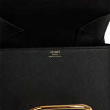 Hermes Della Cavalleria Mini Black Epsom Gold Hardware