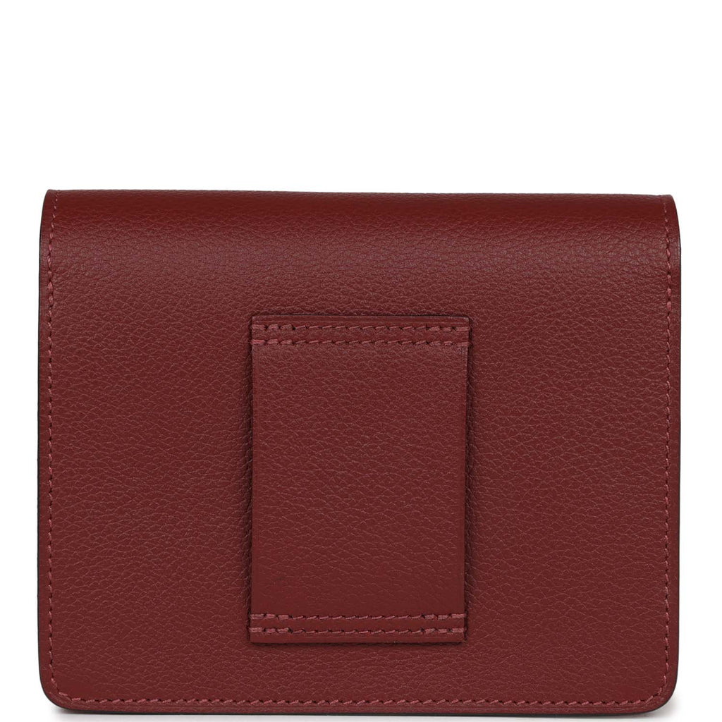 Hermes Roulis Slim Wallet Bi-Color Rouge H/Rose Azalee Evercolor Palladium Hardware
