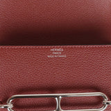 Hermes Roulis Slim Wallet Bi-Color Rouge H/Rose Azalee Evercolor Palladium Hardware