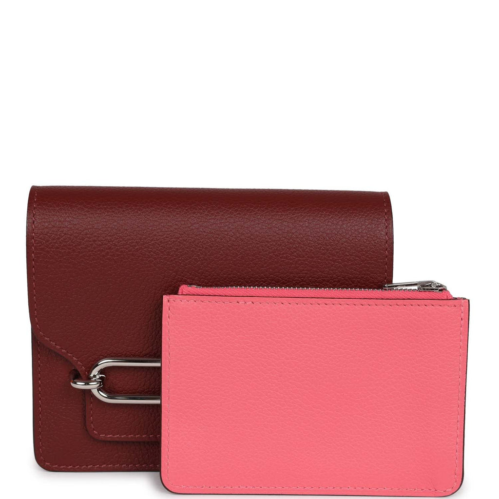 BNIB Authentic Hermès Rose Azalee Evercolor Calfskin Roulis 18CM Handbag