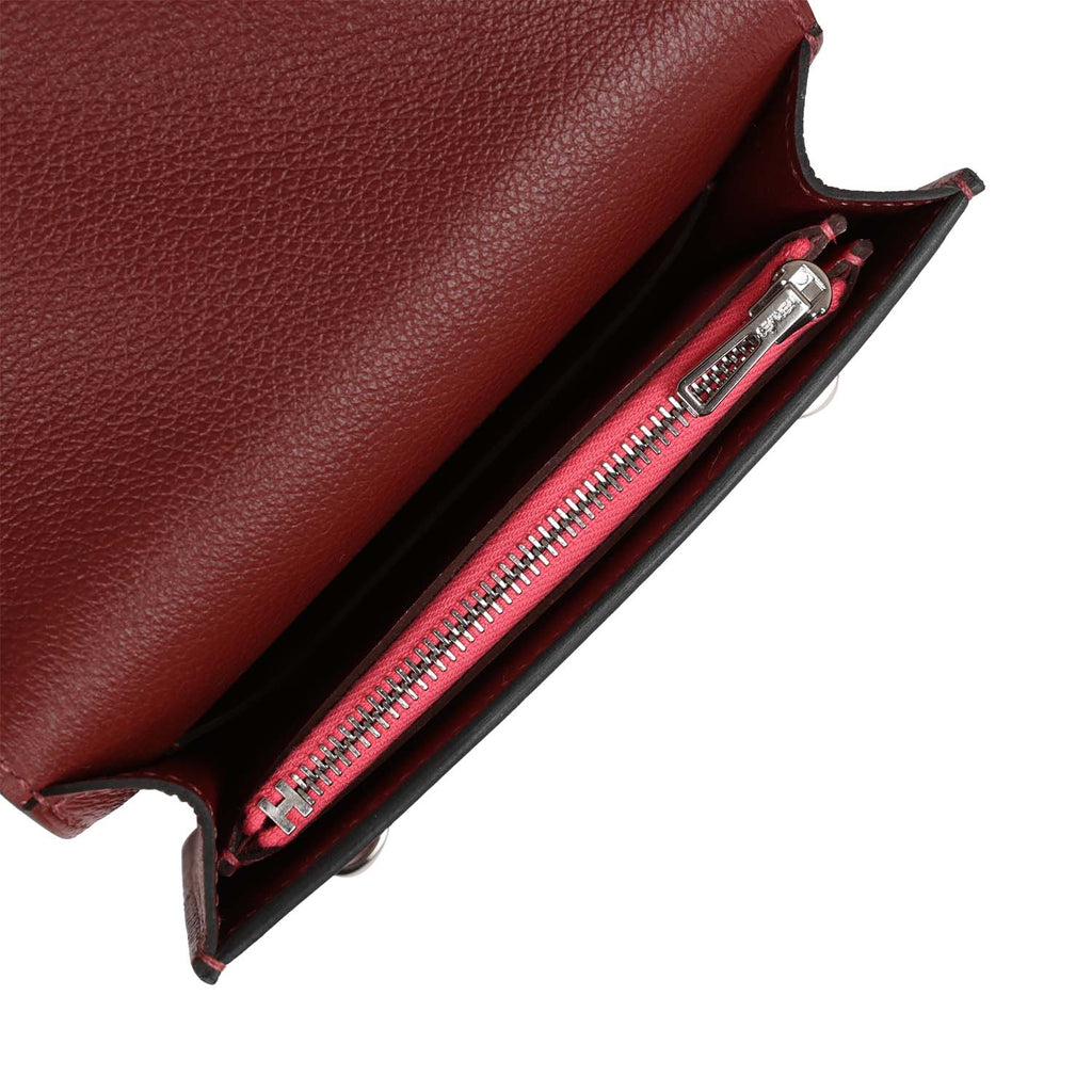 Hermes Roulis Slim Wallet Bi-Color Rouge H/Rose Azalee Evercolor Palla –  Madison Avenue Couture