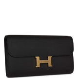 Hermes Constance Wallet To Go Black Epsom Gold Hardware