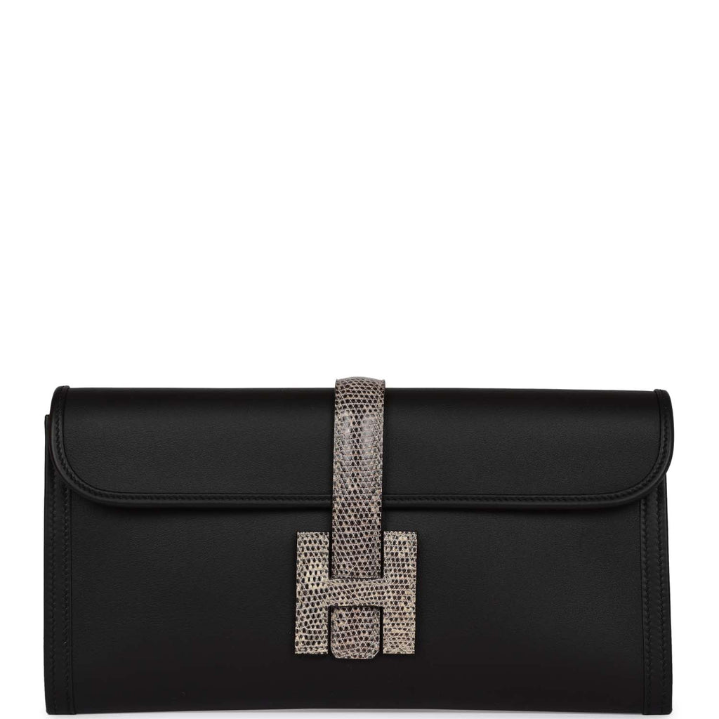 Hermes Jige Elan Touch Black Swift and Ombre Lizard – Madison Avenue Couture