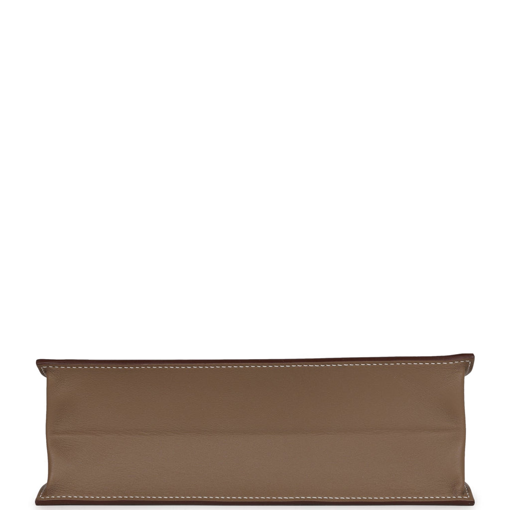 Hermès Kelly Apricot H Swift Danse II Palladium Hardware, 2023 (Like New), Orange/Silver Womens Handbag