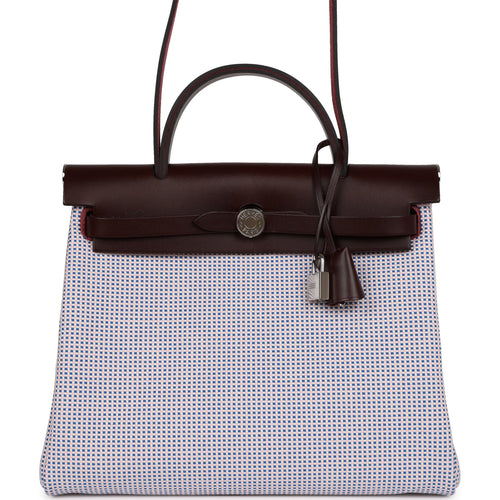 Hermès Hermès Herbag 31 Canvas Handbag-Rouge H Silver Hardware (Shoulder  bags,Cross Body Bags)