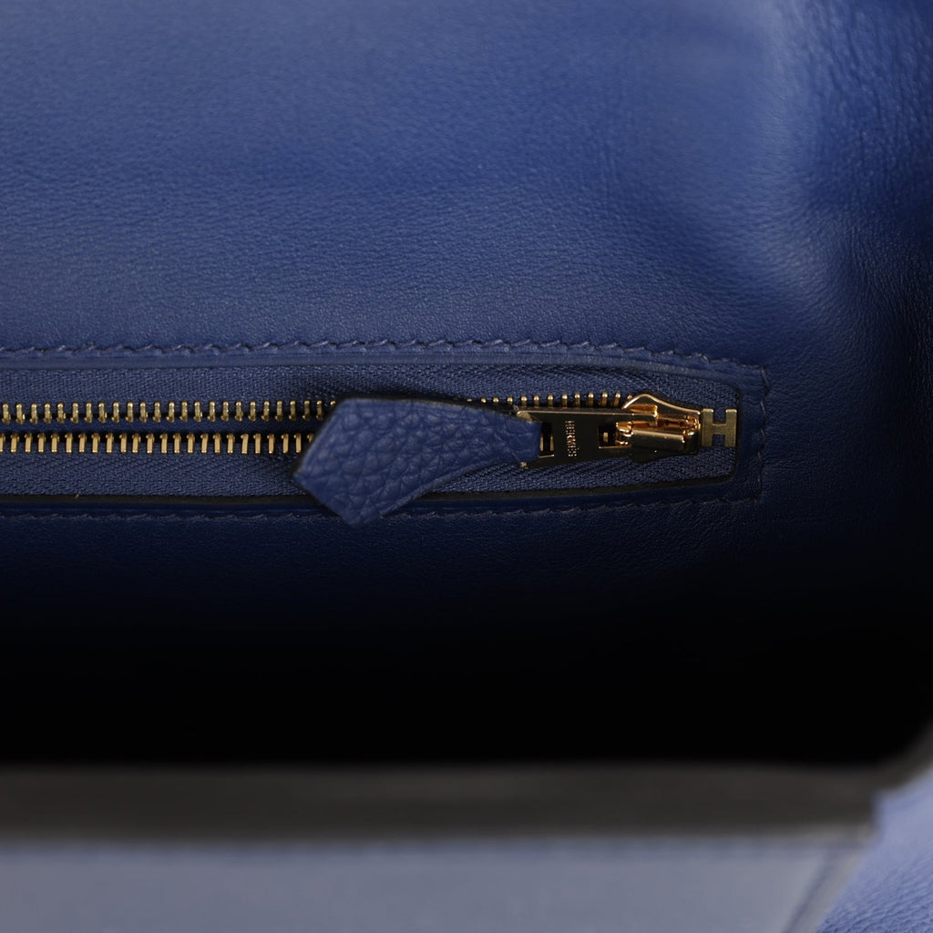 Hermes Deep Blue Togo Leather Gold Hardware 24/24 29 Bag Hermes