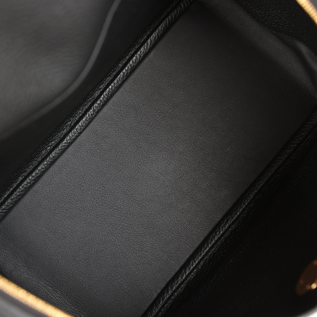Hermes Lindy 26 Black Clemence Gold Hardware – Madison Avenue Couture