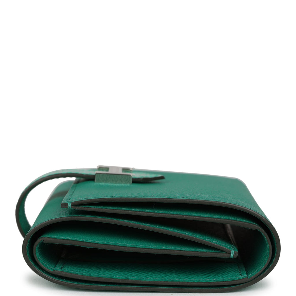 Hermes Leather Palladium Wristlet Cell Phone Crossbody Shoulder Bag Case in  Box