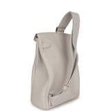 Hermes Hac A Dos GM Backpack Gris Pale Togo Palladium Hardware