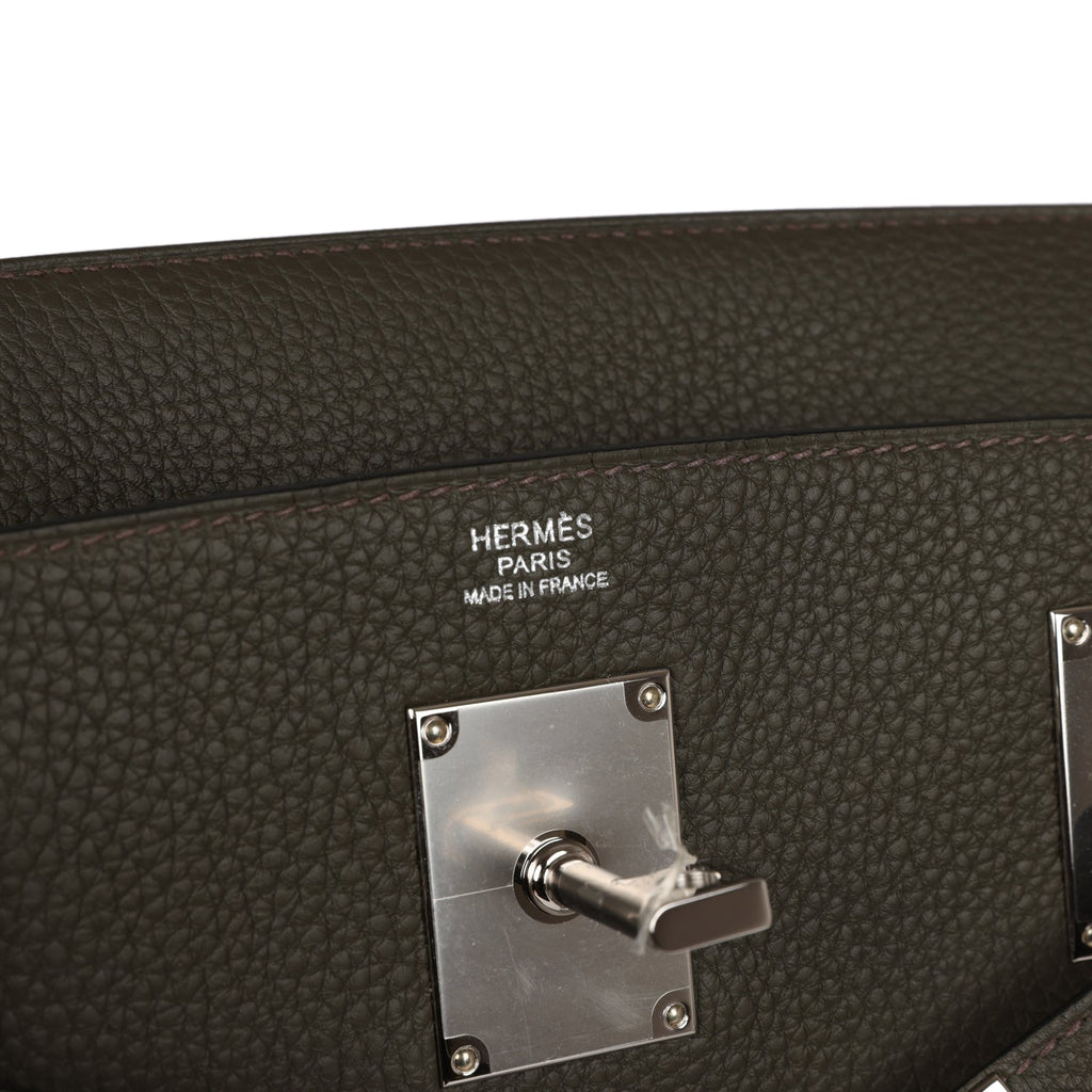 Hermes Hac A Dos GM Backpack Vert De Gris Togo Palladium Hardware