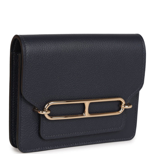 Hermes Roulis Slim Wallet Bleu Nuit Evercolor Permabrass Hardware