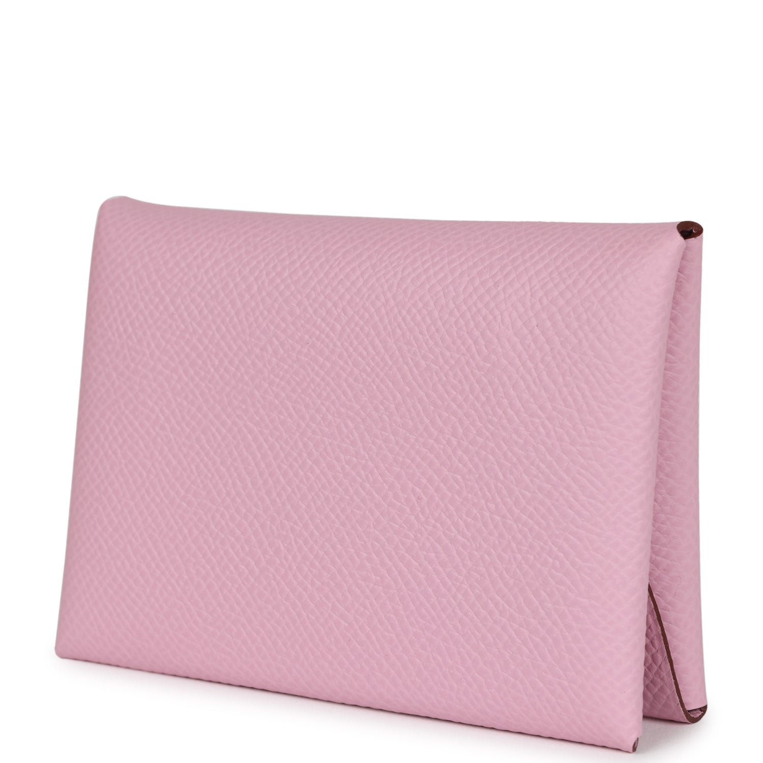 CALVI DUO COMPACT CARD HOLDER IN VIOLET POP EPSOM CALFSKIN