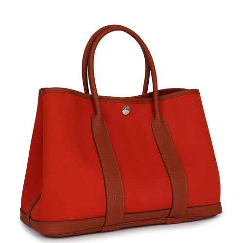 Hermes Garden Party 30 Terre Battue and Cuivre Toile Canvas and Negonda Palladium Hardware