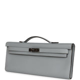 Pre-owned Hermes Kelly Cut Bleu Glacier Epsom Palladium Hardware