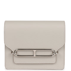 Hermes Roulis Slim Wallet Gris Perle Evercolor Palladium Hardware