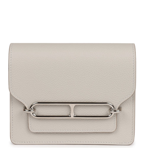 Hermes Roulis Slim Wallet Gris Perle Evercolor Palladium Hardware