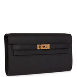 Hermes Kelly Wallet To Go Black Epsom Gold Hardware