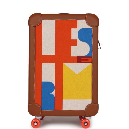 Hermes R.M.S. Cabine 55 Rolling Suitcase Multicolor Canvas