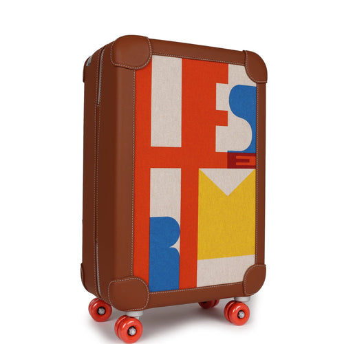 Hermes R.M.S. Cabine 55 Rolling Suitcase Multicolor Canvas