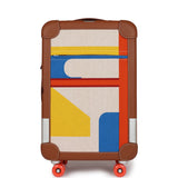 Hermes R.M.S. Cabine 55 Rolling Suitcase Multicolor Canvas