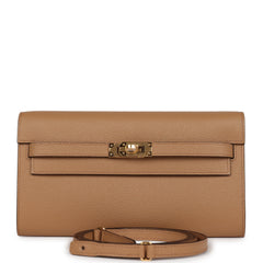 Hermes Kelly Wallet To Go Chai Verso Epsom Gold Hardware