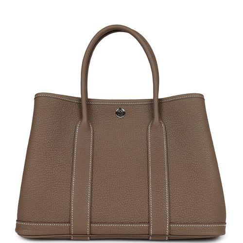 Hermes Garden Party 30 Etoupe Negonda Palladium Hardware