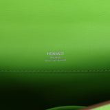 Pre-owned Hermes Kelly Cut Vert Cru Swift Palladium Hardware