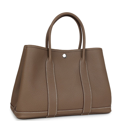 Hermes Garden Party 30 Etoupe Negonda Palladium Hardware