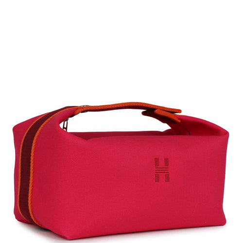 Hermes Bride-A-Brac GM Hibiscus Canvas Palladium Hardware