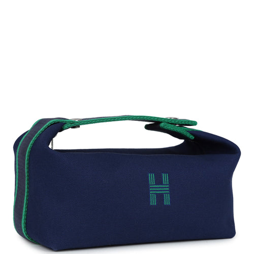 Hermes Bride-A-Brac PM Marine Canvas Palladium Hardware