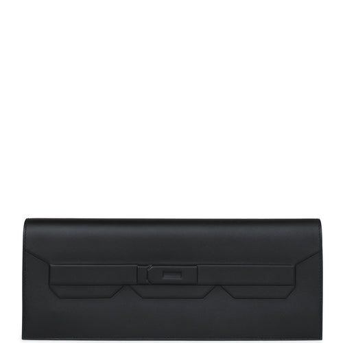 Hermes Shadow Kelly Cut Black Swift Calfskin