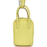 Hermes Mini Lindy Limoncello Clemence Palladium Hardware