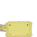 Hermes Mini Lindy Limoncello Clemence Palladium Hardware