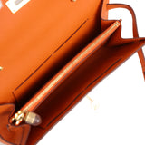Hermes Kelly Wallet To Go Orange Epsom Gold Hardware