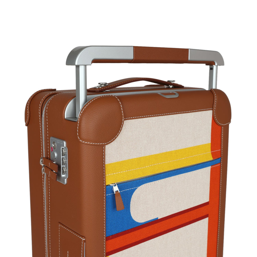 Hermes Cabine 55 Rolling Suitcase Multicolor Canvas - Main Image