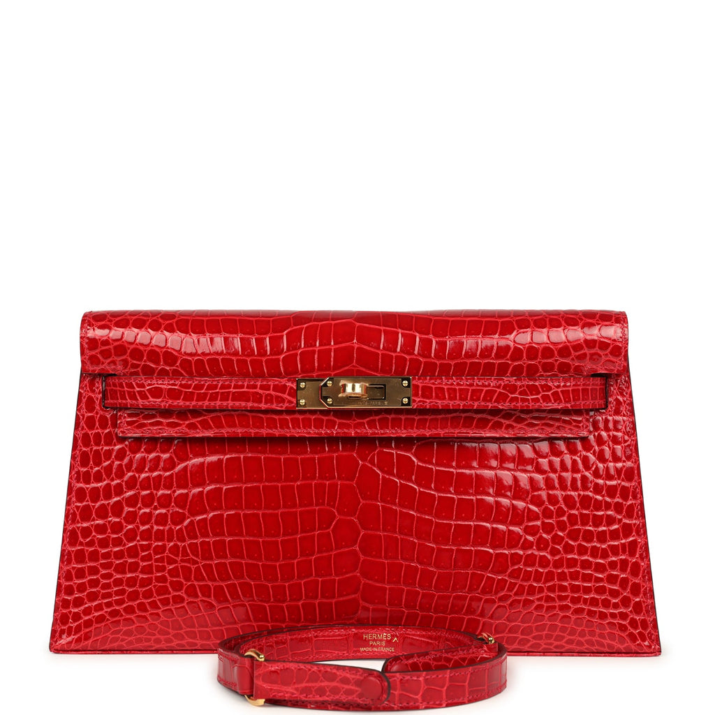 Hermès Kelly Elan Foile Braise Crocodile
