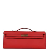 Hermes Kelly Cut Rouge Tomate Swift Gold Hardware