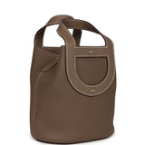 Hermes In-The-Loop 18 Etoupe Clemence and Swift Gold Hardware
