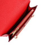 Hermes Roulis Slim Wallet Rouge de Coeur Chevre Gold Hardware