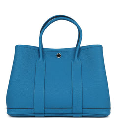 Hermes Garden Party 30 Bleu Zanzibar Negonda Palladium Hardware