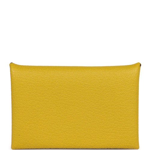 Hermes Calvi Card Holder Cumin Verso Chevre Mysore Palladium Hardware