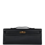 Hermes Kelly Cut Black Swift Gold Hardware