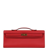 Hermes Kelly Cut Rouge Tomate Swift Gold Hardware