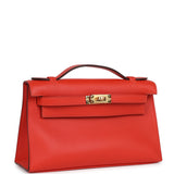 Hermes Kelly Pochette Capucine Swift Gold Hardware